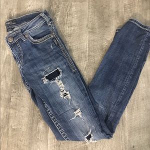 Women’s silver jeans